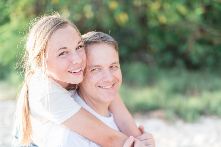 Oahu Family Photographers Honolulu Beach dad and teen daughter